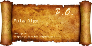Puia Olga névjegykártya